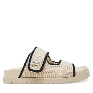 Klapki Guess FLJFDN FAB19 Beżowy - Klapki i japonki damskie - miniaturka - grafika 1