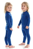 Bluzy narciarskie - Brubeck Bluza thermo jr ls13660 niebieski BLUZA KIDS BOY 104/110 BLUE - miniaturka - grafika 1