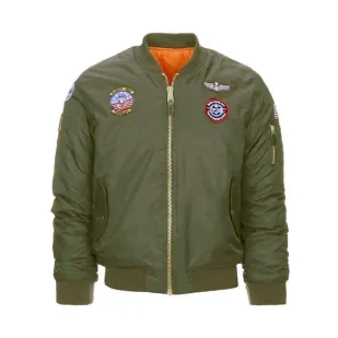 Kurtka Dziecięca Bombera Mil-Tec FLIGHT OLIVE MA1 110-116 (5-6 Lat) - Odzież taktyczna i umundurowanie - miniaturka - grafika 1