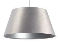 Lampy stojące - Srebrna lampa wisząca z trapezowym kloszem - S407 Horux - miniaturka - grafika 1