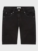 Spodenki damskie - Pepe Jeans Szorty jeansowe Becket Short PB800692XR0 Czarny Slim Fit - miniaturka - grafika 1