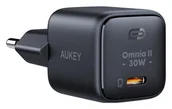 Ładowarki do telefonów - Aukey GaN, USB-C, PD 30W, czarna - miniaturka - grafika 1