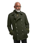 Płaszcze męskie - Joe Browns Męski płaszcz wojskowy dwurzędowy, ZIELONY, M - miniaturka - grafika 1