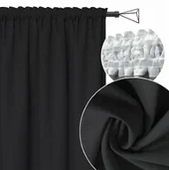 Zasłony - ZASŁONA 145x240cm Zasłony Czarna na Taśmie Żabki - miniaturka - grafika 1