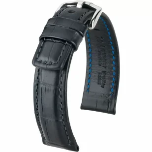 Czarny pasek skórzany 24 mm HIRSCH Grand Duke 02528250-2-24 (XL) RATY | GRATIS WYSYŁKA | GRATIS ZWROT DO  1 ROKU | 100% ORYGINAŁ!! - Akcesoria do zegarków - miniaturka - grafika 1