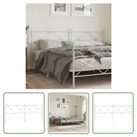 Inne meble do sypialni - The Living Store Metalowe wezgłowie - białe - 193 cm - Wezgłowie - miniaturka - grafika 1