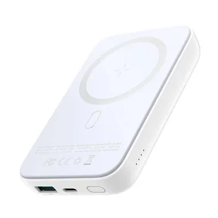 Joyroom Joyroom power bank 10000mAh 20W Power Delivery Quick Charge magnetyczna ładowarka bezprzewodowa Qi 15W do iPhone kompatybilna z MagSafe biały (JR-W020 white) JR-W020 white - Ładowarki do telefonów - miniaturka - grafika 1