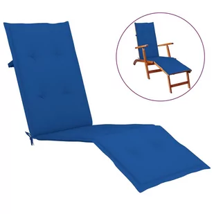 vidaXL Poduszka na leżak kobaltowa 75+105 x 50 x 4 cm 314183 314183 - Poduszki ogrodowe - miniaturka - grafika 1