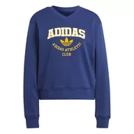 Bluzy damskie - Bluza damska adidas COLLEGE GRAPHIC niebieska IL2414-M - miniaturka - grafika 1