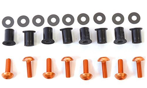 Pro-Bolt SK420 aluminiowy zestaw śrub do BMW R1200GS Adventure 1200, pomarańczowy