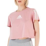 Koszulki sportowe damskie - Koszulka adidas Aeroready Made For Training Crop Sport Tee HD9353 - różowe - miniaturka - grafika 1