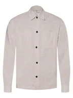 Koszule męskie - Selected - Koszula męska SLHLooseluka, beżowy - miniaturka - grafika 1