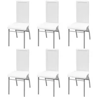 Krzesła - vidaXL Krzesła stołowe, 6 szt., białe, sztuczna skóra - miniaturka - grafika 1