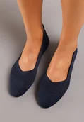 Baleriny - Granatowe Wsuwane Balerinki z Płaską Podeszwą Neliara - miniaturka - grafika 1