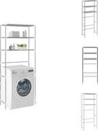 Ręczniki - vidaXL Wieszak na pralkę 3 półki srebrny 69x28x169 cm - Wieszak na ręczniki - miniaturka - grafika 1