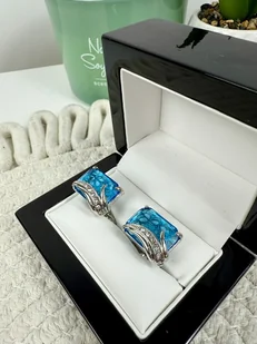 SPINKI DO MANKIETÓW koszuli mankietu niebieskie - Spinki do mankietów i krawatów SPINKI DO MANKIETÓW koszuli mankietu niebieskie - Spinki do mankietów i krawatów - miniaturka - grafika 1