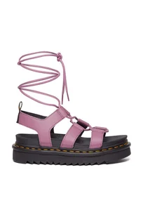Dr. Martens sandały skórzane Nartilla damskie kolor różowy na platformie DM31617765 - Sandały damskie - miniaturka - grafika 1