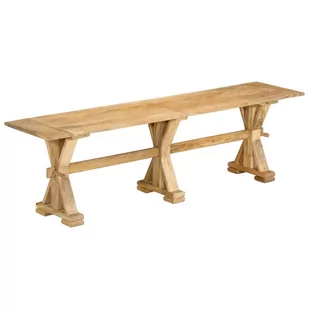 vidaXL Ławka, 160x35x45 cm, lite drewno mango - Ławki do przedpokoju - miniaturka - grafika 1