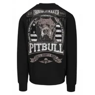 Odzież taktyczna i umundurowanie - Bluza PITBULL Tricot Terry 280 Troublemaker '25 - Czarna S - miniaturka - grafika 1