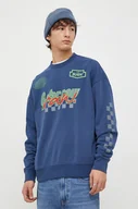 Bluzy męskie - G-Star Raw bluza bawełniana męska kolor niebieski z nadrukiem - miniaturka - grafika 1