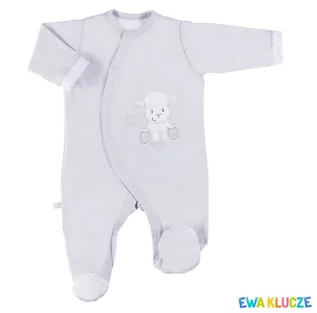 Pajacyki dla niemowląt - EWA 852632 NEWBORN Pajac szary 62 - grafika 1