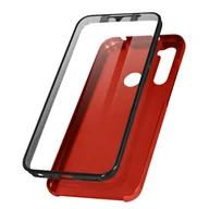 Etui i futerały do telefonów - Etui 360° do Xiaomi Redmi Note 8 / 8 2021 Elastyczny przód i sztywny tył – czerwony - miniaturka - grafika 1