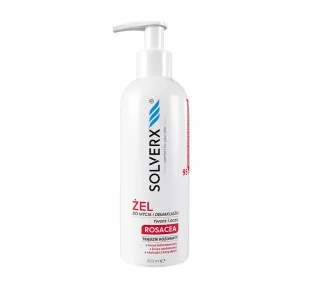 Solverx Rosacea Żel do mycia i demakijażu twarzy i oczu na trądzik różowaty 200 ml - Żele do mycia twarzy - miniaturka - grafika 1