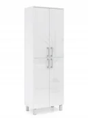 Szafki łazienkowe - Słupek Łazienkowy Wysoki 60CM Biały Połysk Akryl - miniaturka - grafika 1