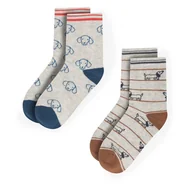 Skarpetki dla dzieci - Zestaw 2 par wysokich skarpet dziecięcych Action Boy 8KB-001-AW23 (2-pack) Niebieski - miniaturka - grafika 1