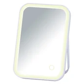 Lusterka do makijażu - Białe lusterko kosmetyczne z podświetleniem LED Wenko Arizona - miniaturka - grafika 1