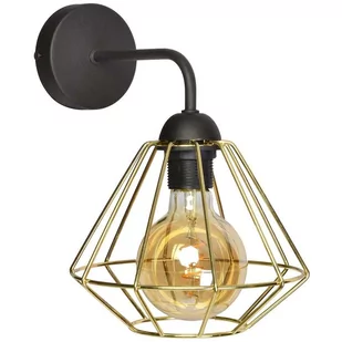 Milagro Kinkiet LUPO BLACK/GOLD 1xE27 MLP6269 - Lampy ścienne - miniaturka - grafika 1