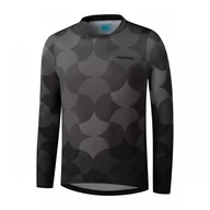 Bluzy na rower - Męska Bluza Rowerowa Shimano Myoko Long Sleeve Jersey | Black - Rozmiar M - miniaturka - grafika 1