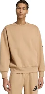 Bluzy męskie - Bluza męska adidas Essentials Loose Fit 3 Bar Logo beżowa JX5668 M - miniaturka - grafika 1