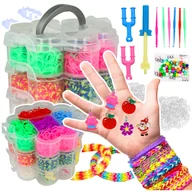 Zabawki interaktywne dla dzieci - Zestaw do Tworzenia Bransoletek w kuferku 4500 elementów Z1061 - miniaturka - grafika 1