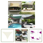 Parasole ogrodowe - The Living Store Trójkątny żagiel ogrodowy - tkanina Oxford - 4x5x6 -4 m - kremowy - Żagiel Ogrodowy - miniaturka - grafika 1