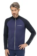 Bluzy sportowe męskie - Bluza termoaktywna męska Brubeck Athletic LS14080 ciemnoniebieski/granatowy - miniaturka - grafika 1