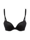 Biustonosze - Calvin Klein Biustonosz damski na fiszbinach Kobiety Sztuczne włókno czarny jednolity, 70B - miniaturka - grafika 1