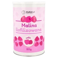 Owoce świeże i suszone - Malina liofilizowana cała 80g - miniaturka - grafika 1