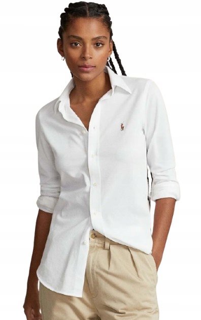 POLO RALPH LAUREN BIAŁA KLASYCZNA KOSZULA Z GUZIKAMI M 1I3A