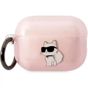Karl Lagerfeld KLAP2HNCHTCP Airpods Pro 2 cover różowy/pink Ikonik Choupette - Akcesoria do słuchawek - miniaturka - grafika 1
