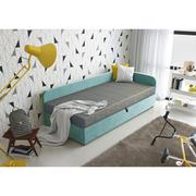 Łóżka dla dzieci i młodzieży - Tapczan młodzieżowy szary + niebieski - Zafir - miniaturka - grafika 1