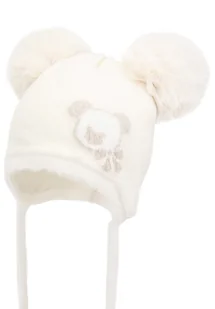 Dziewczęca czapka na zimę FANNAR z dwoma pomponami ekri - Czapki dla dzieci Dziewczęca czapka na zimę FANNAR z dwoma pomponami ekri - Czapki dla dzieci - miniaturka - grafika 1