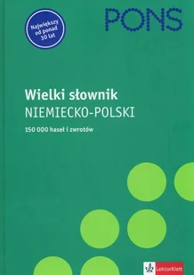 Pons. Wielki słownik niemiecko-polski - Książki do nauki języka niemieckiego - miniaturka - grafika 1