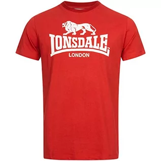 Koszulki męskie - Lonsdale Męski T-shirt St. Erney czerwony czerwony S - grafika 1