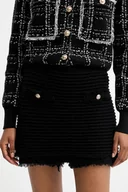 Spodnie sportowe damskie - Guess szorty MALINA damskie kolor czarny gładkie high waist W5YD1R Z0201 - miniaturka - grafika 1