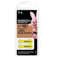 Baterie i akcesoria - Bateria cynkowo-powietrzna., ZA10, PR70, AC10, DA230, do aparatów słuchowych, Duracell, blistr, 6-pack, 42435 - miniaturka - grafika 1