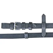 Akcesoria jeździeckie - HKM Hkm Zügel Aus Gurtband Mit Lederstopper, M, Schwarz - miniaturka - grafika 1