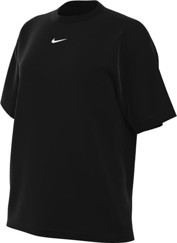 Nike FD4149-010W NSW Tee ESSNTL LBR T-Shirt Damski Czarny/Biały Wielkosc M, Czarny/biały, M