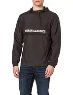 Kurtki męskie - Urban Classics Męska kurtka Commuter Pull Over Jacket, Windbreaker dla mężczyzn z workiem do przechowywania w 3 kolorach, rozmiary S - 5XL, czarny, M - miniaturka - grafika 1