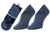 Skarpetki męskie - TOMMY HILFIGER MĘSKIE MIKROSTOPKI FOOTIE 2 P. JEANS 382024001 356 - Rozmiar: 43-46 - miniaturka - grafika 1